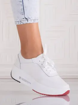 Pantofi dama Sport Albi din Piele Naturala Amadi imagine