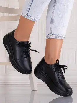 Pantofi dama Sport Negri din Piele Naturala Amadi imagine