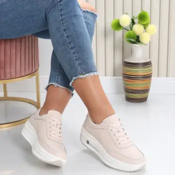 Pantofi dama Sport Roz din Piele Naturala Diana imagine