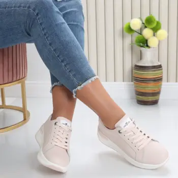 Pantofi dama sport Roz din Piele Naturala Edaro imagine