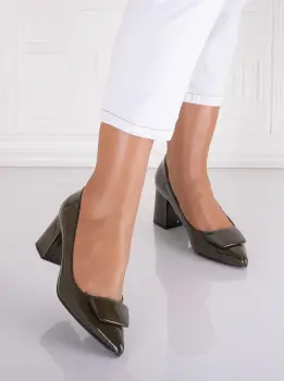 Pantofi dama Verzi din Piele Ecologica lacuita Tarava imagine