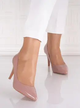 Pantofi eleganti Bej dama din Piele Ecologica Molnas imagine