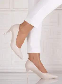 Pantofi eleganti Bej dama din Piele Ecologica Utama imagine