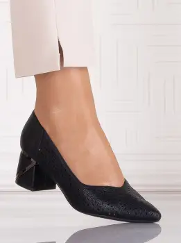 Pantofi eleganti Negrii dama din Piele Ecologica Benvia imagine