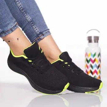 Pantofi sport cezara textil verde imagine