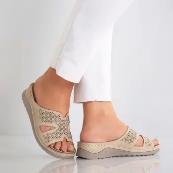 Papuci dama Kaki din Piele Ecologica Ifari imagine