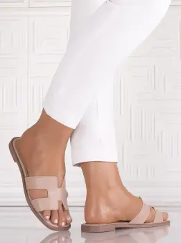 Papuci dama Kaki din piele ecologica Mandira imagine