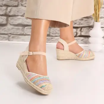 Sandale dama cu platforma Color din Textil Leonara imagine