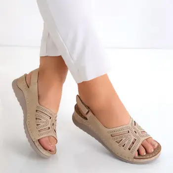 Sandale dama Kaki din Piele Ecologica Caila imagine