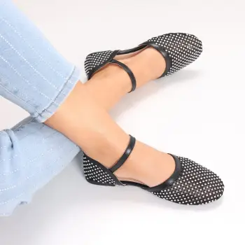 Sandale dama Negre din Textil Safya imagine