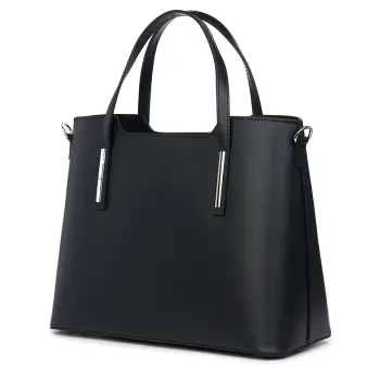 Geanta dama din piele Ligia neagra imagine