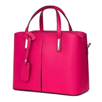 Geanta dama din piele naturala Gianna fucsia imagine