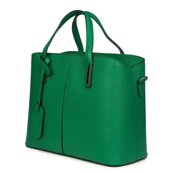 Geanta dama din piele naturala Gianna verde imagine