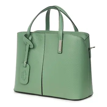 Geanta dama din piele naturala Gianna verde fistic imagine