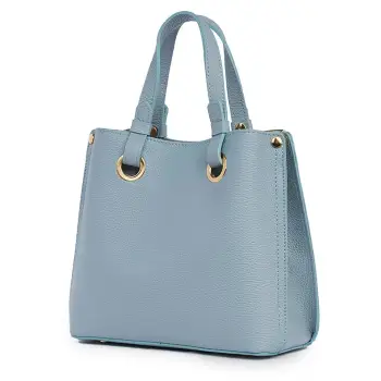 Geanta dama din piele naturala Ilona bleu imagine