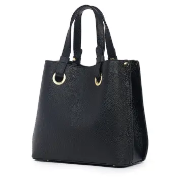 Geanta dama din piele naturala Ilona neagra imagine