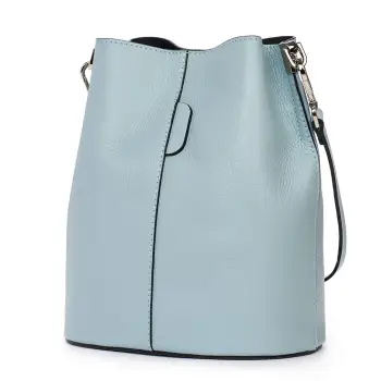 Geanta dama din piele naturala Mimosa bleu imagine