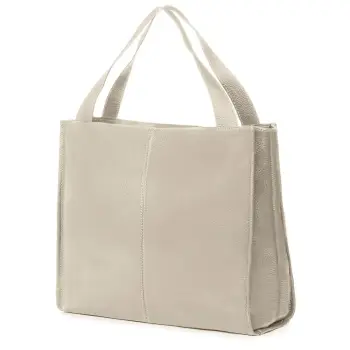 Geanta dama din piele naturala Naomi gri imagine