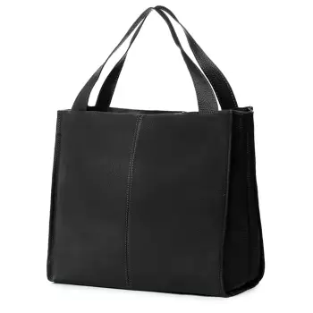 Geanta dama din piele naturala Naomi neagra imagine