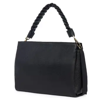 Geanta dama din piele naturala Natalia neagra imagine