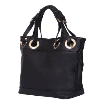Geanta dama din piele naturala Stella neagra imagine