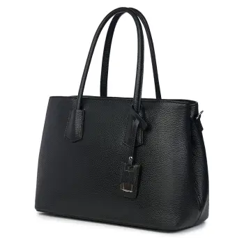Geanta dama din piele naturala Valentina neagra imagine