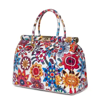 Geanta din piele cu flori Gioia model FF5 imagine