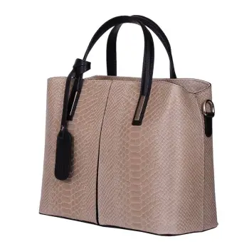 Geanta piele naturala Ella bej imagine