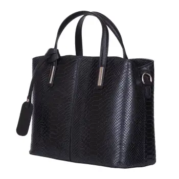 Geanta piele naturala Ella neagra imagine