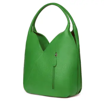Geanta piele naturala Lorena verde imagine