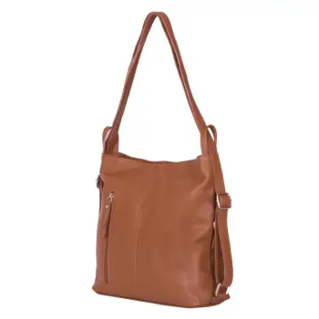 Geanta rucsac 2-in-1 din piele naturala Alesandra maro imagine