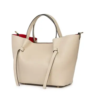Geanta shopper din piele naturala Veronica crem imagine