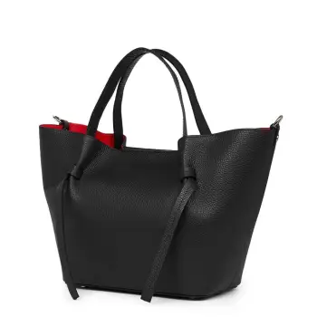 Geanta shopper din piele naturala Veronica neagra imagine