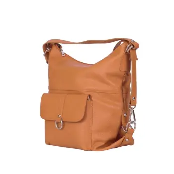 Geanta tip rucsac din piele Monty coniac imagine