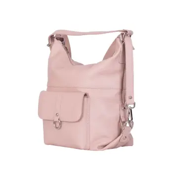 Geanta tip rucsac din piele Monty roz imagine