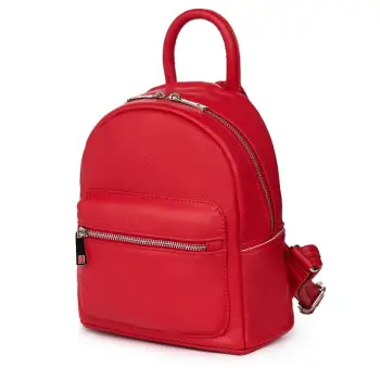 Mini rucsac din piele Rafael rosu imagine