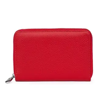 Portofel dama din piele naturala Alberto rosu imagine
