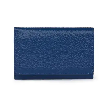 Portofel dama din piele naturala Carlos albastru imagine