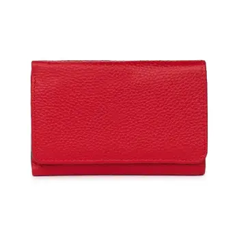 Portofel dama din piele naturala Carlos rosu imagine