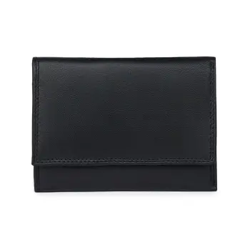 Portofel dama din piele naturala Fabio negru imagine