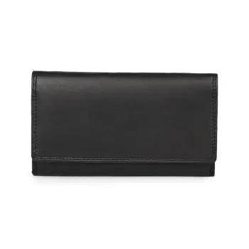 Portofel dama din piele naturala Fabio XL negru imagine