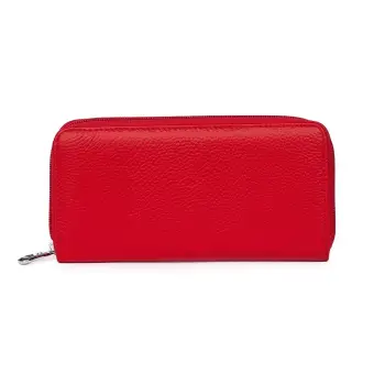 Portofel dama din piele naturala Giulio rosu imagine