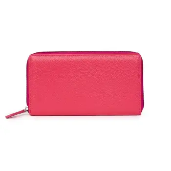 Portofel dama din piele naturala Giulio roz imagine