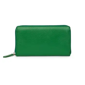 Portofel dama din piele naturala Giulio verde imagine