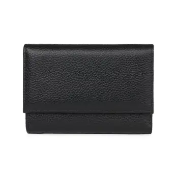 Portofel dama din piele naturala Simeon negru imagine