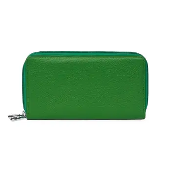 Portofel dama dublu din piele naturala Franco verde imagine