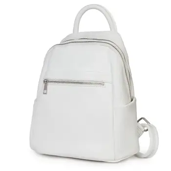 Rucsac dama din piele Jonathan alb imagine