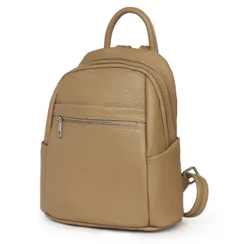 Rucsac dama din piele Jonathan bej imagine