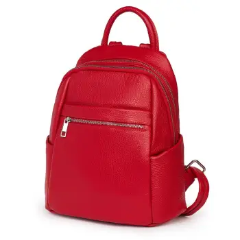 Rucsac dama din piele Jonathan rosu imagine