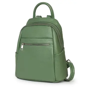 Rucsac dama din piele Jonathan verde menta imagine